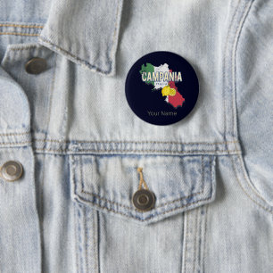 Campania Italië Retro Regio Kaart Souvenir Ronde Button 5,7 Cm