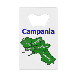 Campania Kaart met Provincies Creditkaart Flessenopener