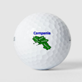 Campania Kaart met Provincies Golfballen
