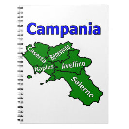 Campania Kaart met Provincies Notitieboek