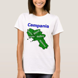 Campania Kaart met Provincies T-shirt