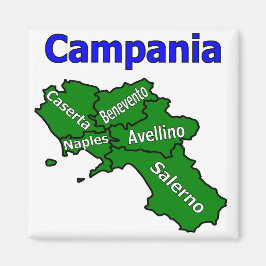 Campania Map met de provincies Magneet