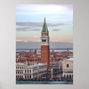 Campanile di San Marco, Venetië Italië Poster