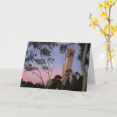 Campanile Zonsondergang, die bij Schemer wordt Kaart (Gele Bloem)