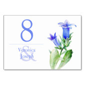 Campanula blauwe wildflower trouwkaart kaart (Voorkant)