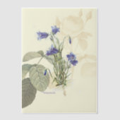 Campanula Bluebell Botanical Overlay Vellum Uitnodigingen (Voorkant)