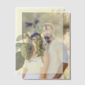 Campanula Bluebell Botanical Overlay Vellum Uitnodigingen (Offset (Koppel))