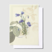 Campanula Bluebell Botanical Overlay Vellum Uitnodigingen (Offset)