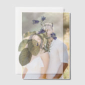 Campanula Bluebell Botanical Overlay Vellum Uitnodigingen (Offset (Koppel))