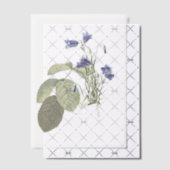 Campanula Bluebell Botanical Overlay Vellum Uitnodigingen (Offset (Uitnodiging))