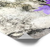 Campanula Flowers die op een muur groeien Poster (Hoek)