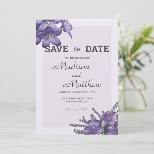 Campanula Flowers Kaart (Staand voorkant)