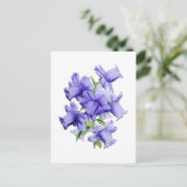 Campanula Vintage Botanische Ansichtkaart Briefkaart (Staand voorkant)