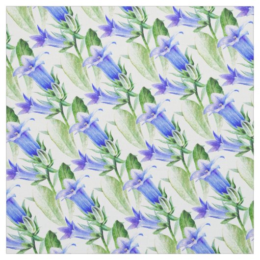 Campanula waterverf kunststof stof (Swatch)