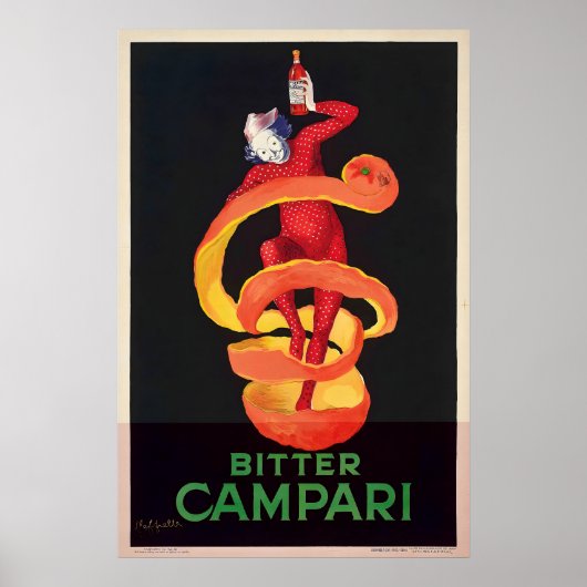 Campari Likeur Vintage Voedsel en Drank Poster (Voorkant)