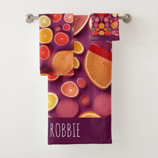 Campari Soda Grapefruit kleurrijk patroon Bad Handdoek (Insitu)