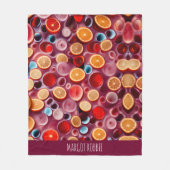 Campari Soda Juice Waterverf Patroon Fleece Deken (Voorkant)