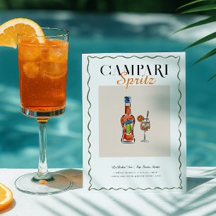 Campari Spritz Recept Cocktail Ansichtkaart Briefkaart