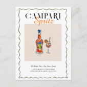Campari Spritz Recept Cocktail Briefkaart (Voorkant)