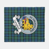 Campbell Ancient Clan Badge Tartan Pset Fleece Deken (Voorkant (Horizontaal))