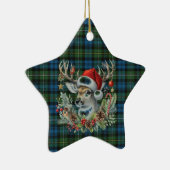 Campbell Argyll Ancient Scottish Tartan Christmas Keramisch Ornament (Rechts)