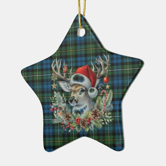 Campbell Argyll Ancient Scottish Tartan Christmas Keramisch Ornament (Links)