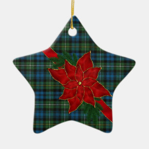 Campbell Argyll Ancient Scottish Tartan Pattern Keramisch Ornament