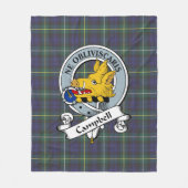 Campbell Argyll Modern Clan badge Tartan Pset Fleece Deken (Voorkant)