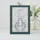 Campbell Argyll Scottish Tartan RSVP Kaartje (Staand voorkant)