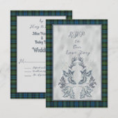 Campbell Argyll Scottish Tartan RSVP Kaartje (Voorkant / Achterkant)