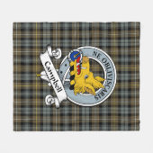Campbell Argyll Weathered Clan Badge Tartan Fleece Deken (Voorkant (Horizontaal))