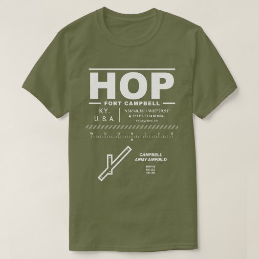 Campbell Army Airfield HOP T-shirt (Design voorkant)