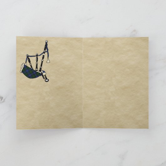 Campbell Badge & Tartan Gepersonaliseerde Kaart (Binnen)