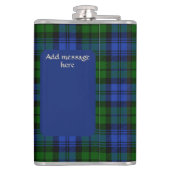 Campbell Badge & Tartan Personalized Skull Golf Heupfles (Achterkant)