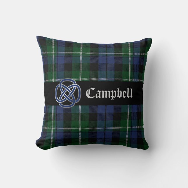 Campbell Blue en Green Tartan Pset Pillow Kussen (Voorkant)