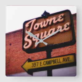 Campbell CA Historic Town Square Wa Vierkante Klok