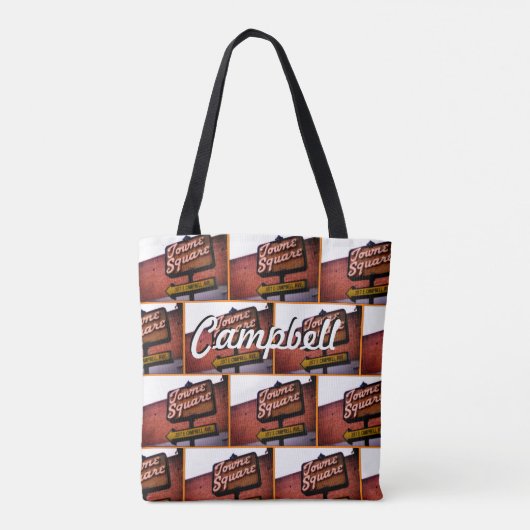 Campbell CA Towne Square geborsteld polyester Tas (Achterkant)