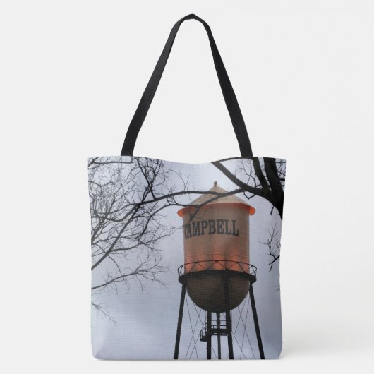 Campbell CA Water Tower geborsteld Polyester Tas (Achterkant)