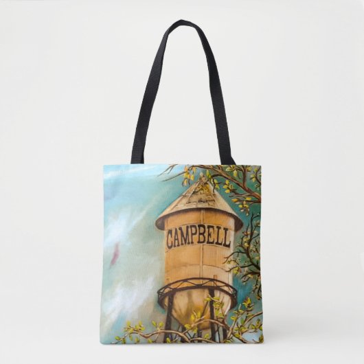 Campbell CA Water Tower geborsteld Polyester Tas (Voorkant)