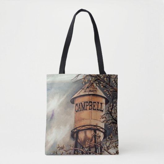 Campbell CA Water Tower geborsteld Polyester Tas (Voorkant)