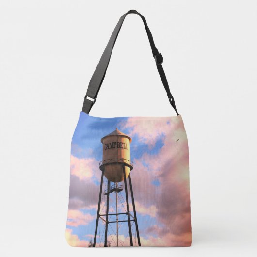 Campbell CA Water Tower geborsteld Polyester Tas (Achterkant)