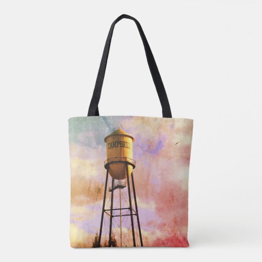 Campbell CA Water Tower geborsteld Polyester Tas (Achterkant)