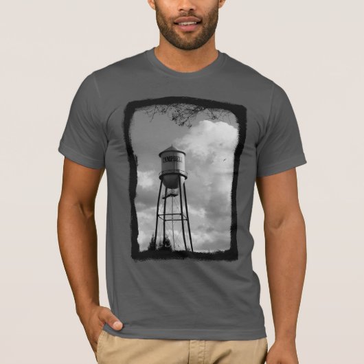Campbell CA Water Tower Mannen T-Shirt (Voorkant)