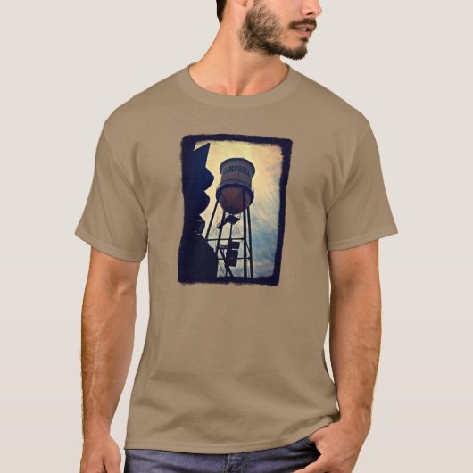 Campbell CA Water Tower Mannen T-Shirt (Voorkant)