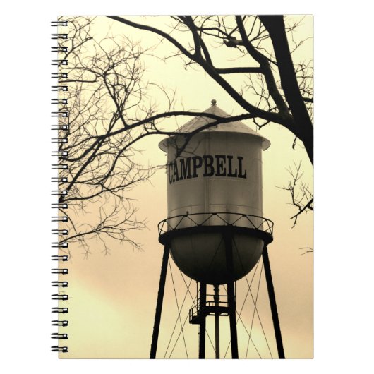 Campbell CA Water Tower Spiral Notitieboek (Voorkant)