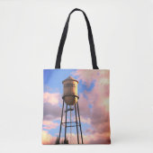 Campbell CA Watertoren Geborsteld Polyester Boodsc Tote Bag (Voorkant)