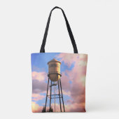 Campbell CA Watertoren Geborsteld Polyester Boodsc Tote Bag (Achterkant)