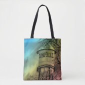 Campbell CA Watertoren Geborsteld Polyester Tote Bag (Voorkant)