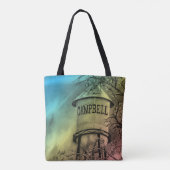 Campbell CA Watertoren Geborsteld Polyester Tote Bag (Achterkant)