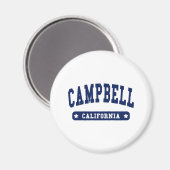 Campbell California College Stijl t shirten Magneet (Voorkant / Achterkant)